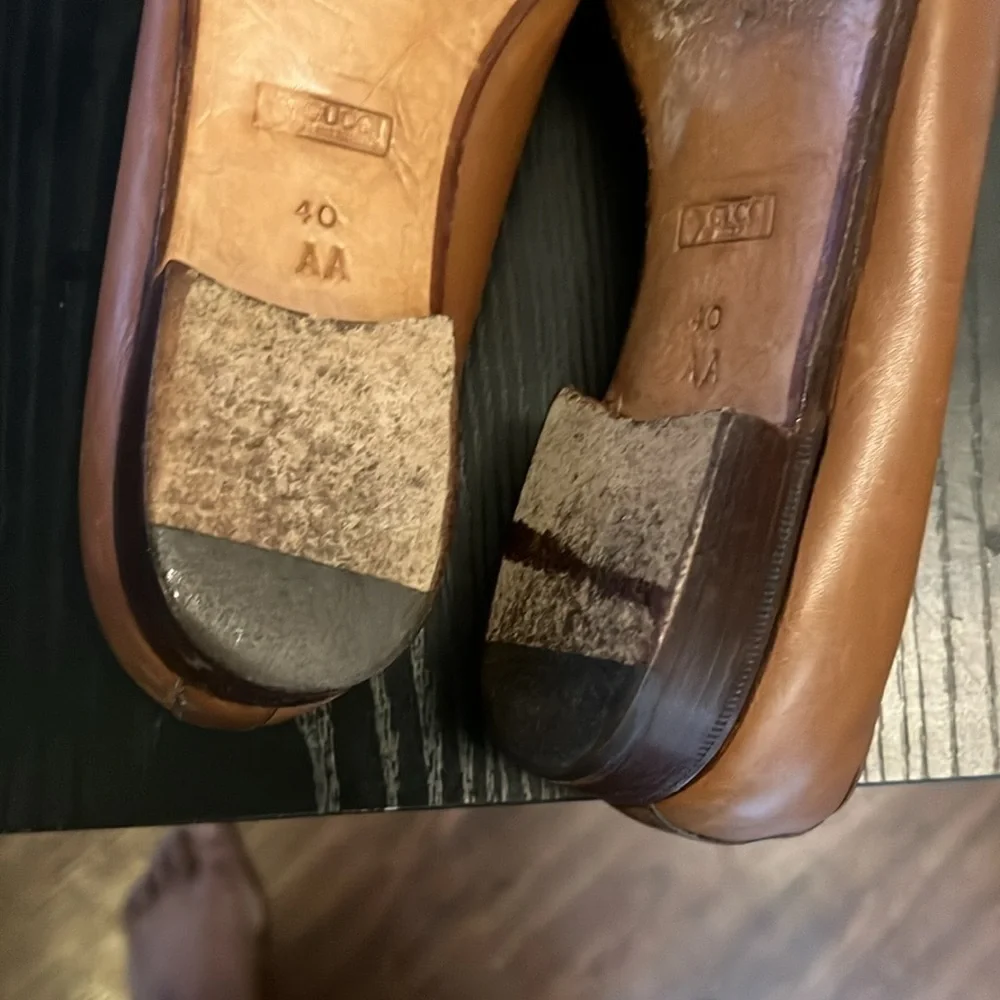 Gucci Tan Leather Tassel Loafers Women's Classic Vintage Size 9AA - Picture 9 of 13